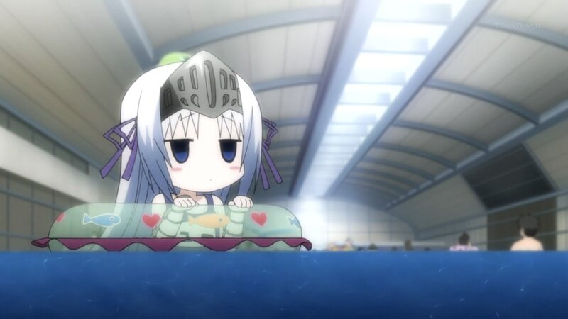 Chibi Character in Pool