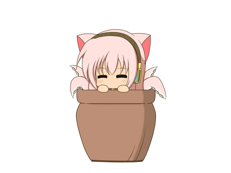 Chibi Character in Pot
