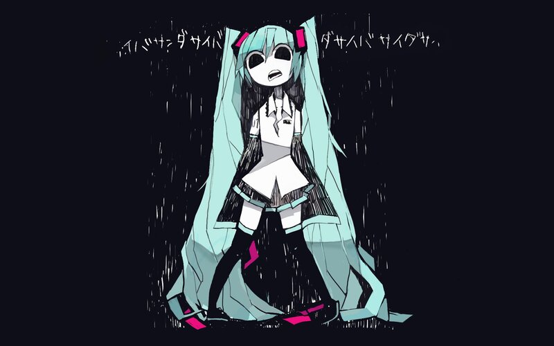 Chibi Character in Rain