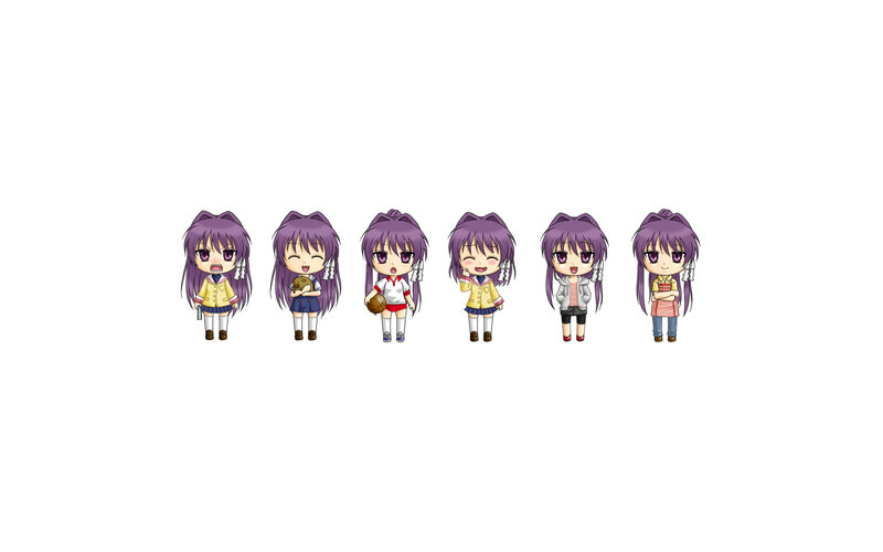 Chibi Character in Six Poses