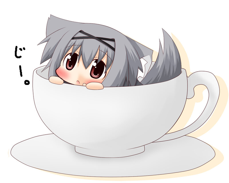 Chibi Character in Teacup