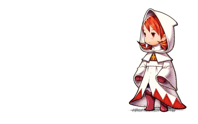 Chibi Character in White Cloak — Neutral