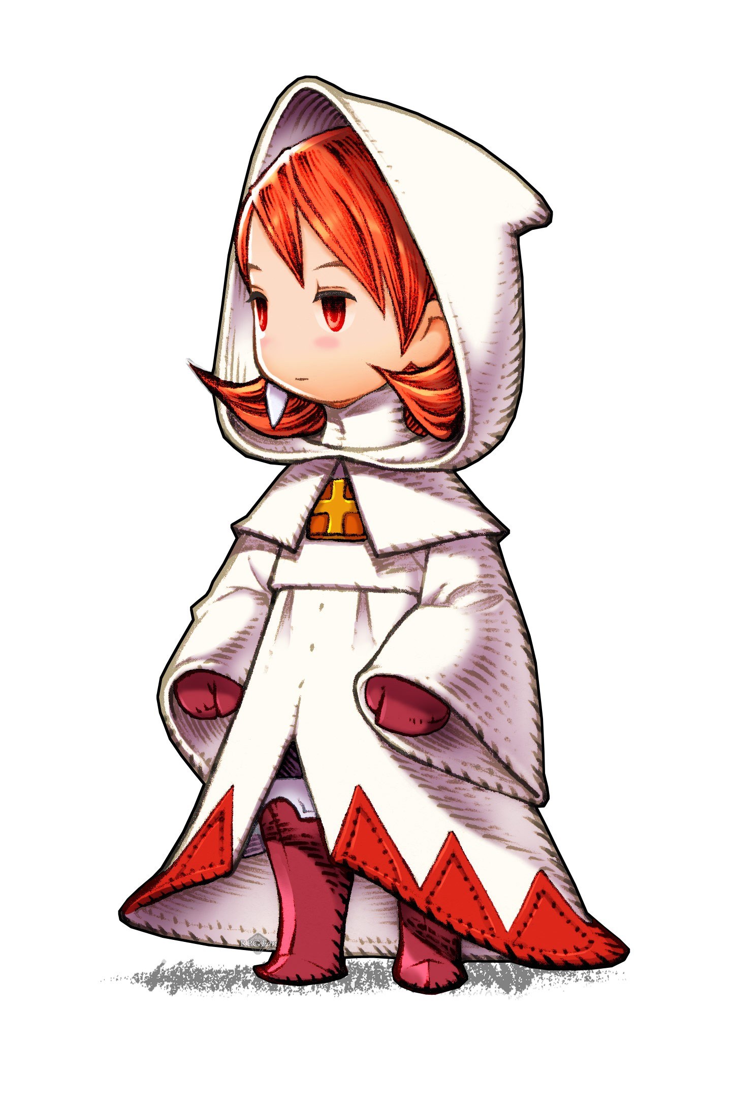 chibi character in white robe
