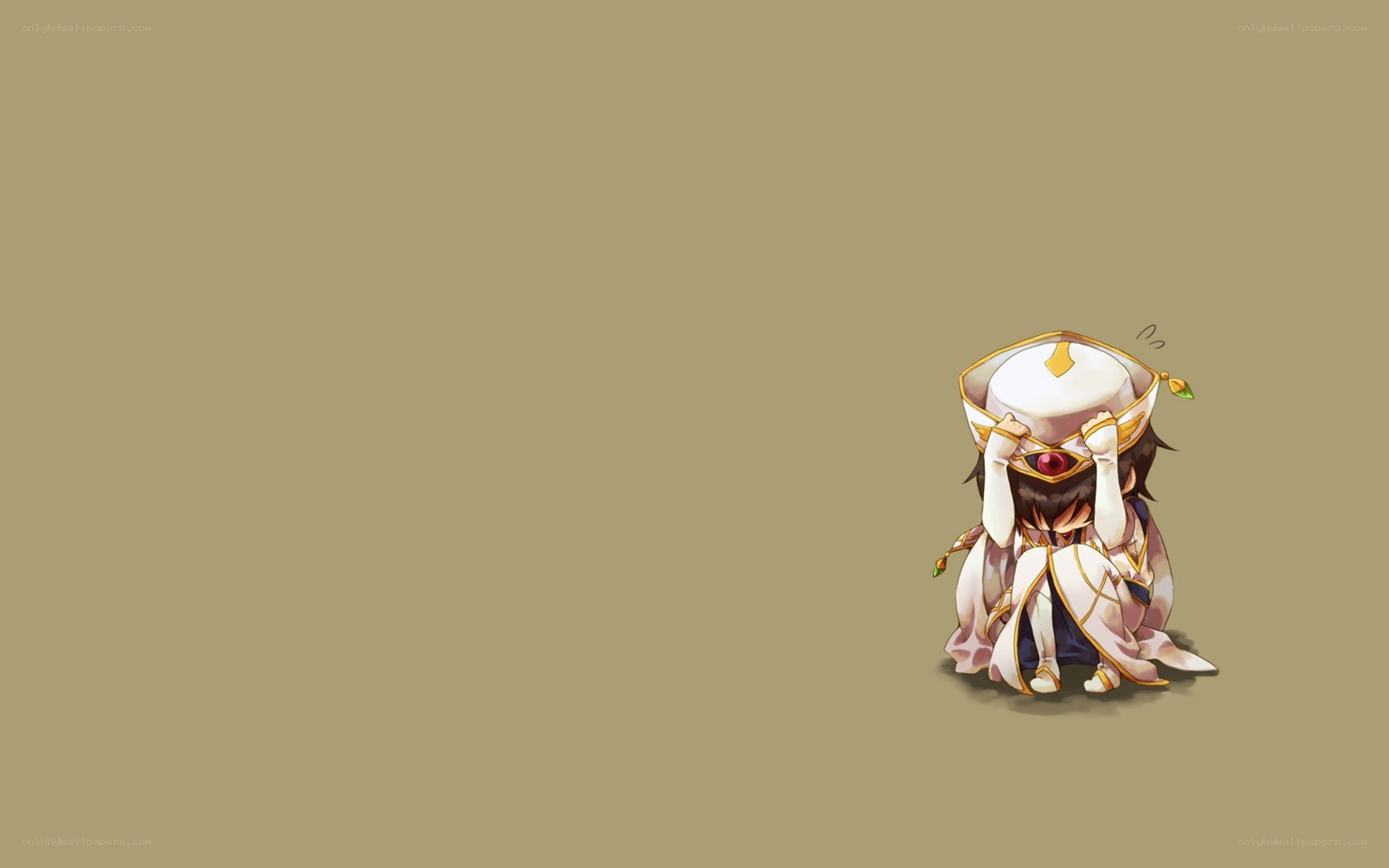 chibi character in white robe
