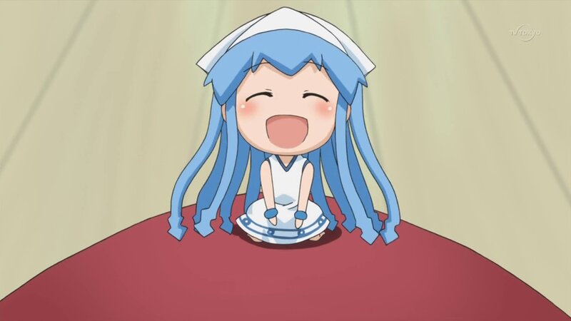 chibi character laughing