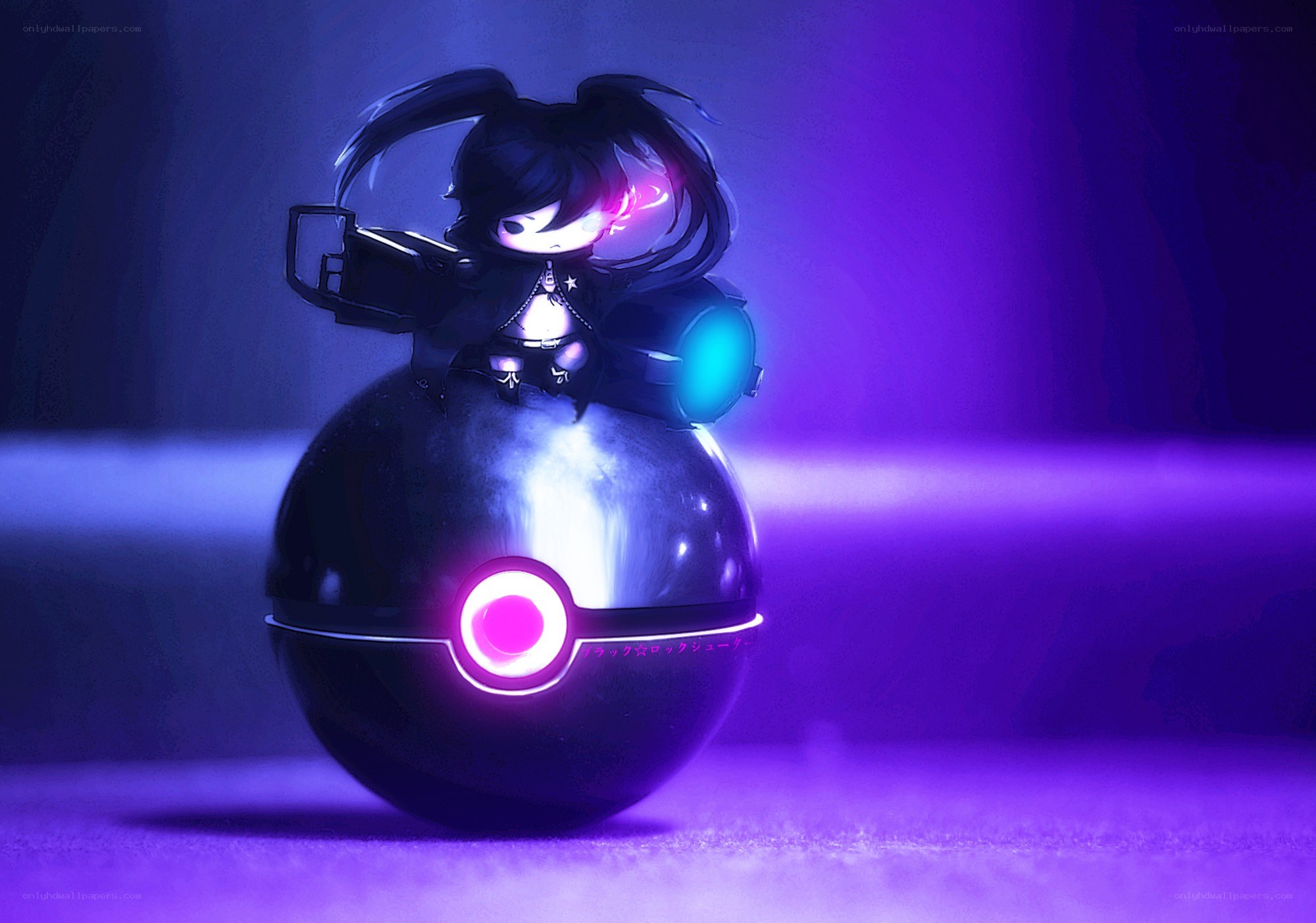 chibi character on a glowing sphere