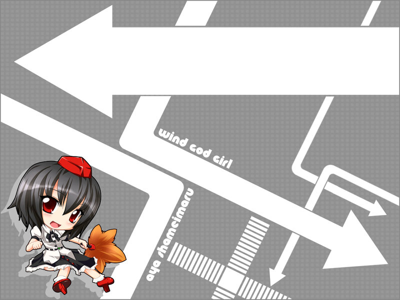 Chibi character on a road map