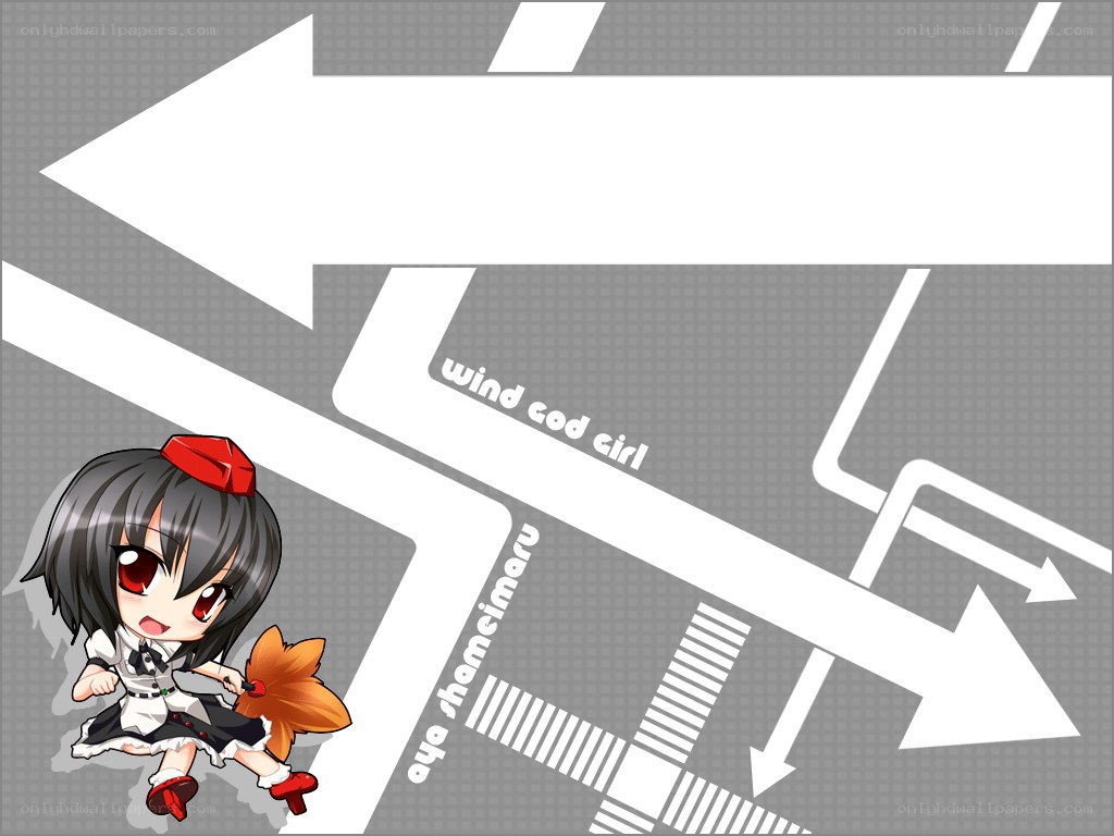 Chibi character on a road map