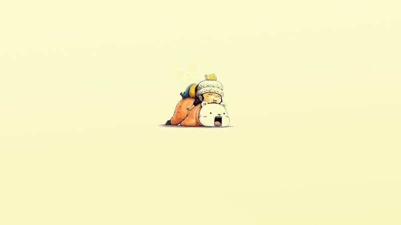 Chibi Character on Bear