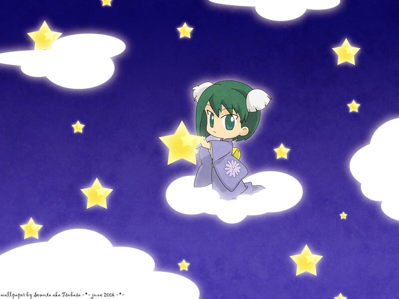 Chibi Character on Cloud