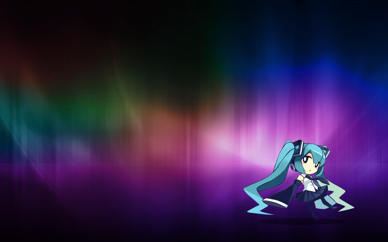 Chibi character on colorful background