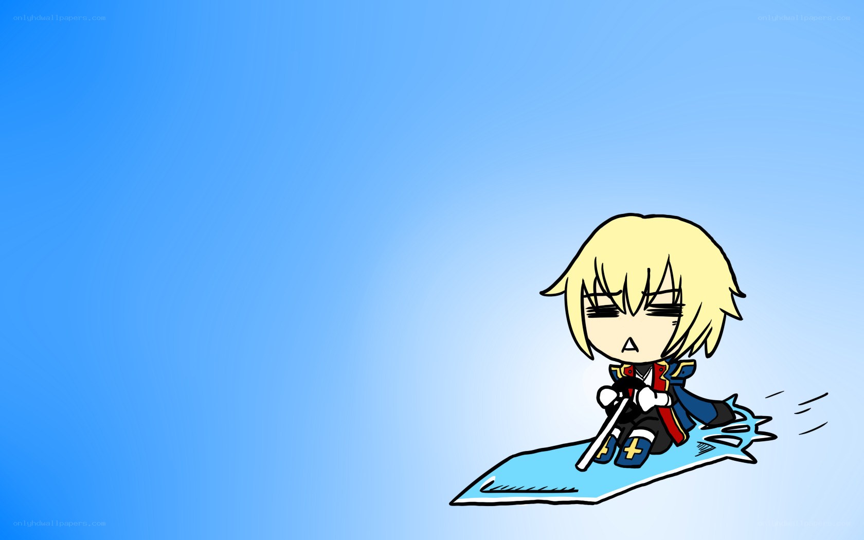 chibi character on ice