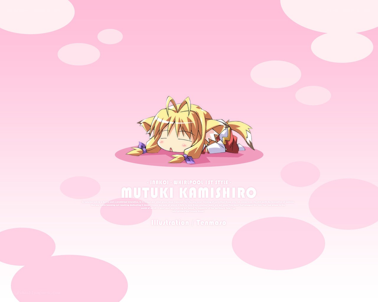Chibi character on pink background