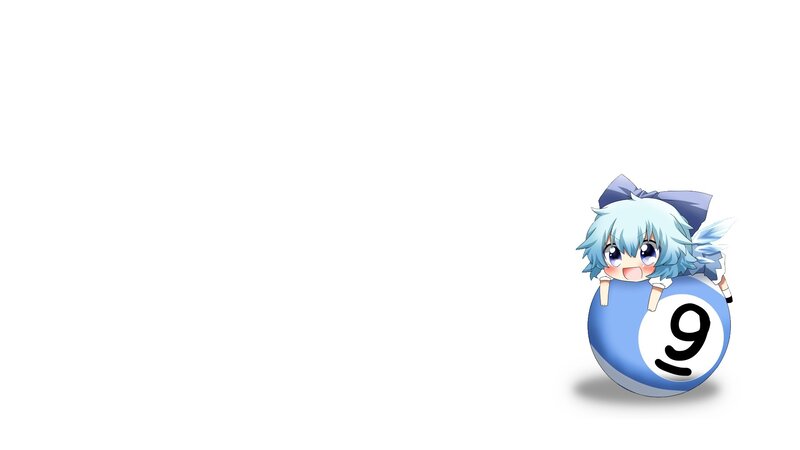 Chibi Character on Pool Ball — Blue