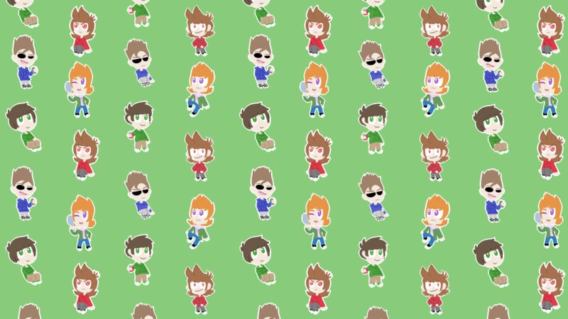 Chibi Character Pattern — Green