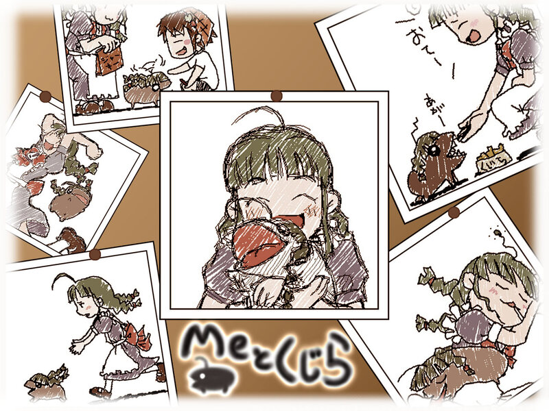 Chibi character photo collage