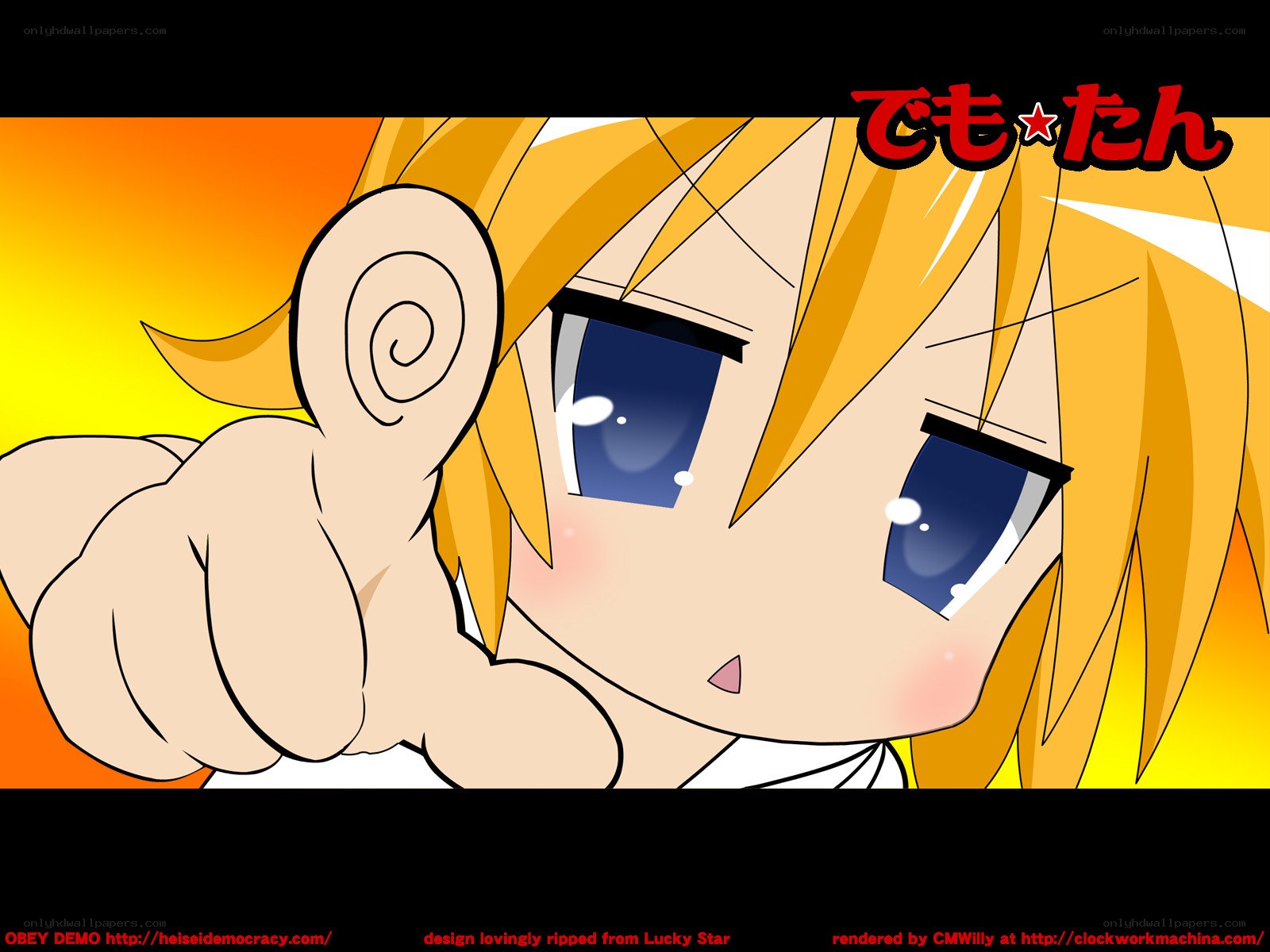 chibi character pointing