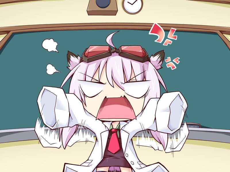 Chibi Character Screaming
