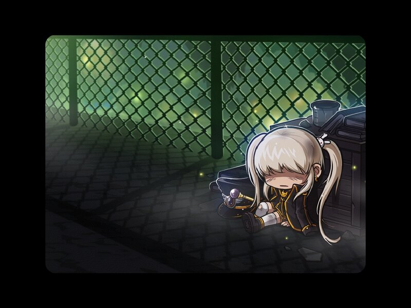 Chibi Character Sitting — Green