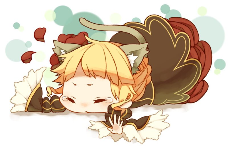 chibi character sleeping peacefully