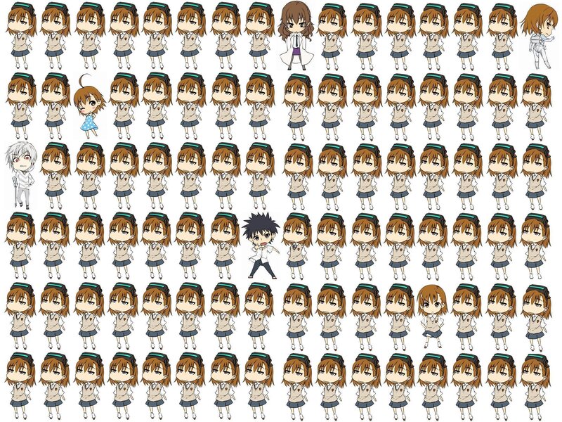 Chibi character sprite sheet