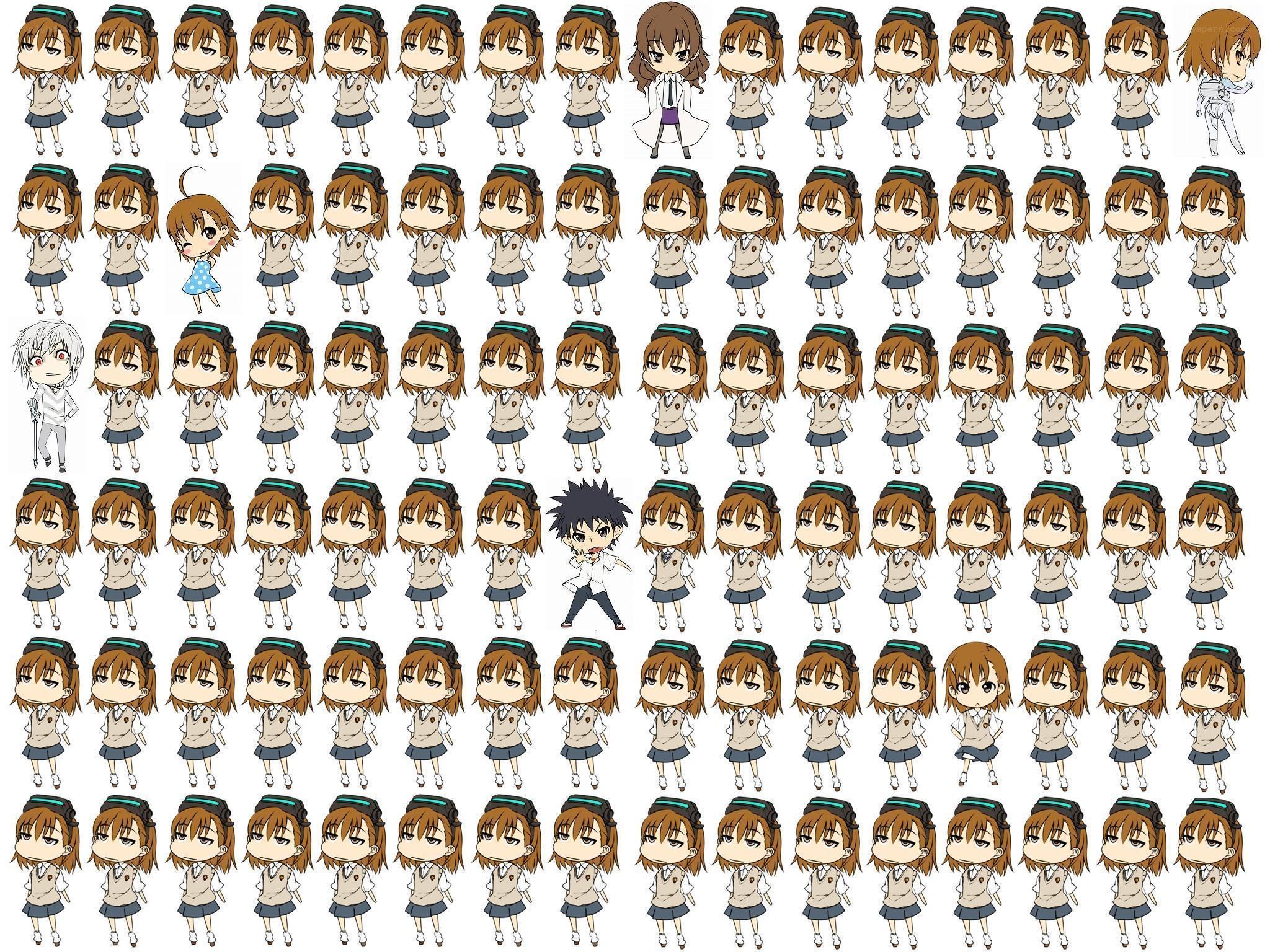 Chibi character sprite sheet