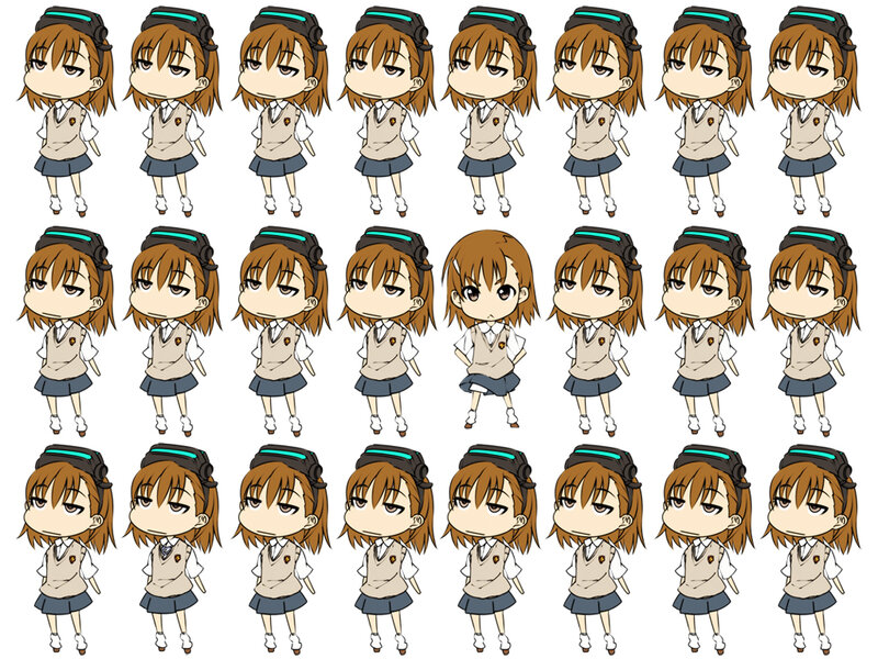 Chibi character sprite sheet