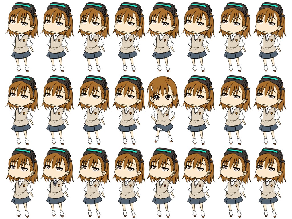 Chibi character sprite sheet