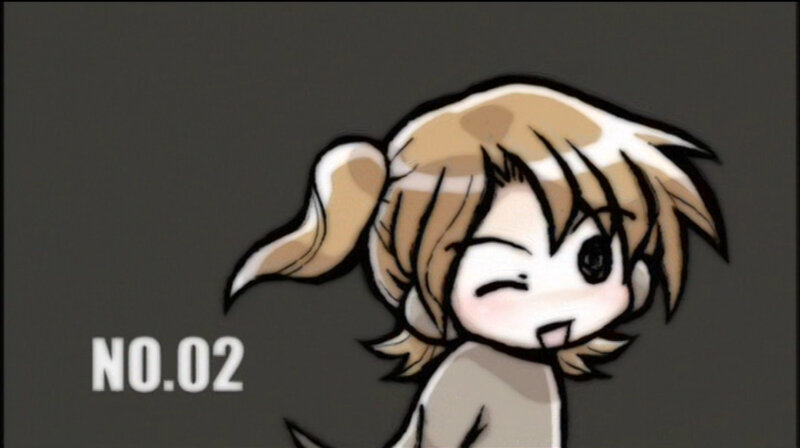 Chibi character winking