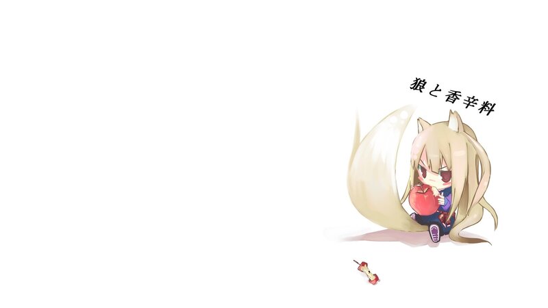 chibi character with apple
