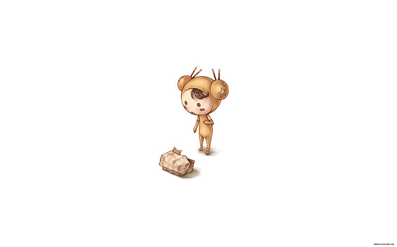 chibi character with basket