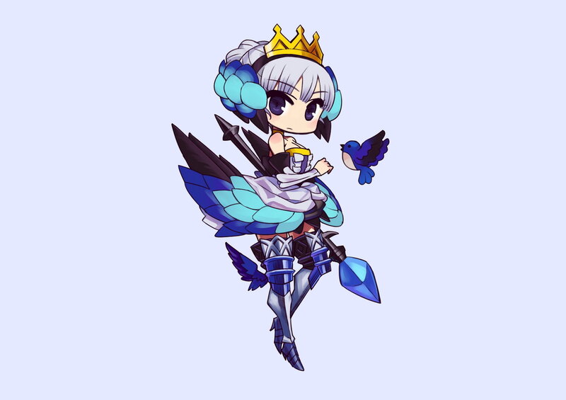 Chibi Character with Bird