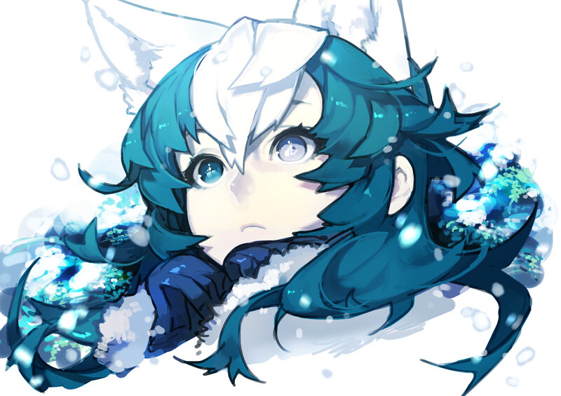Chibi Character with Blue Hair — Cold