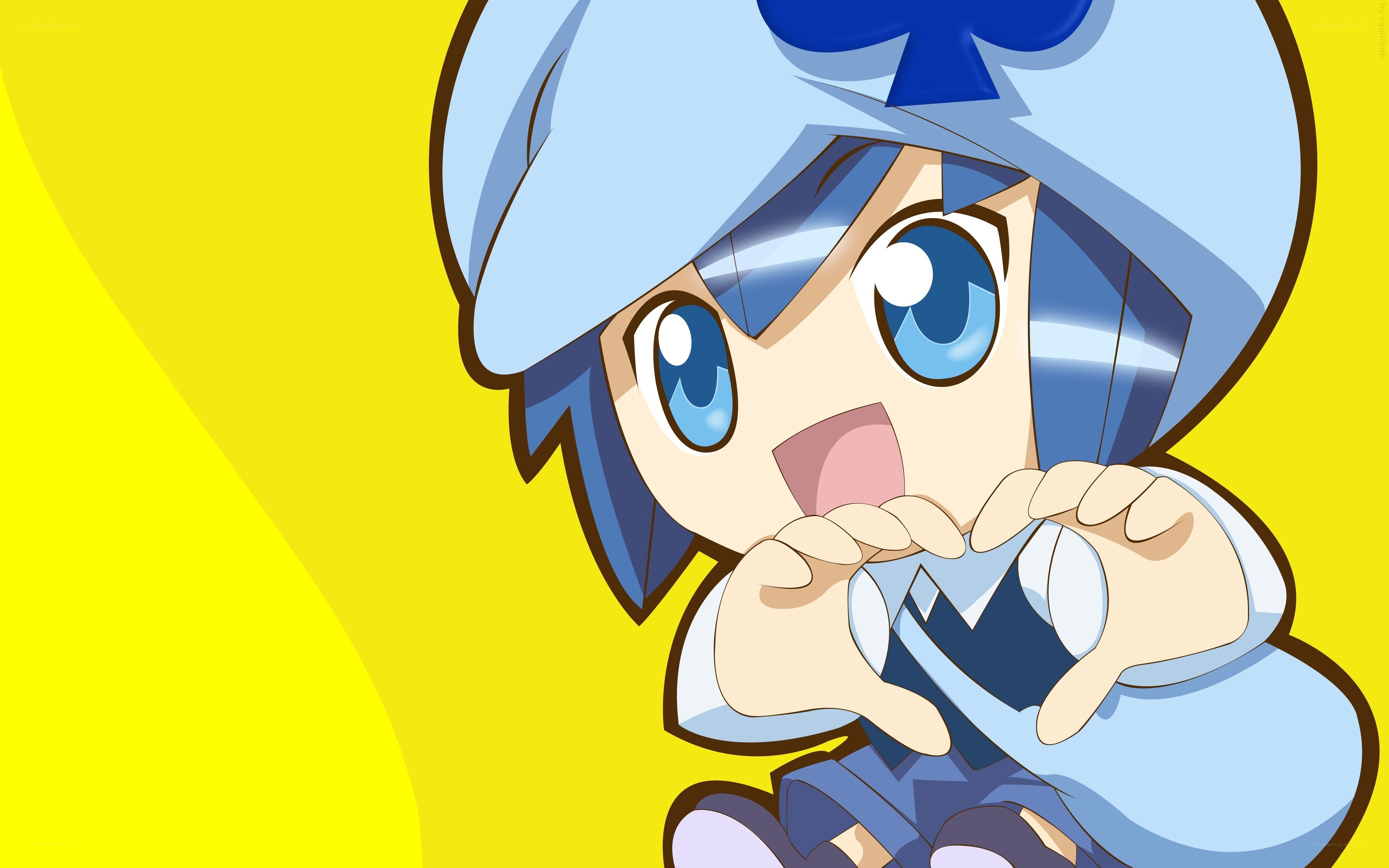chibi character with blue hair