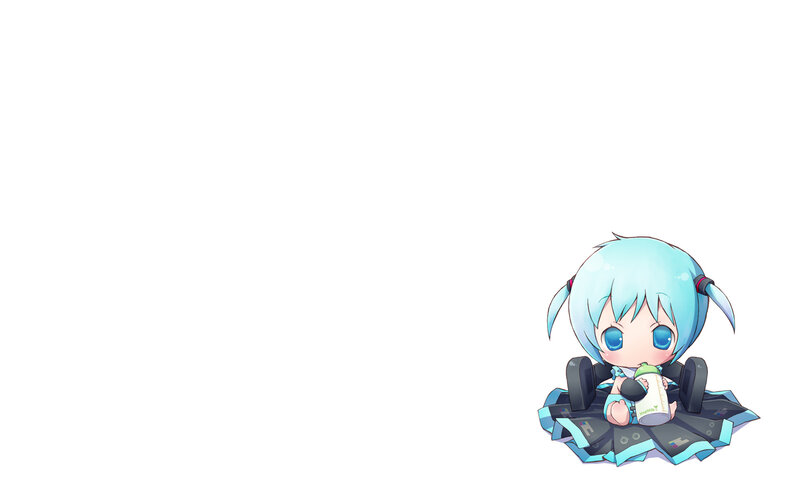 Chibi Character with Bottle — Blue