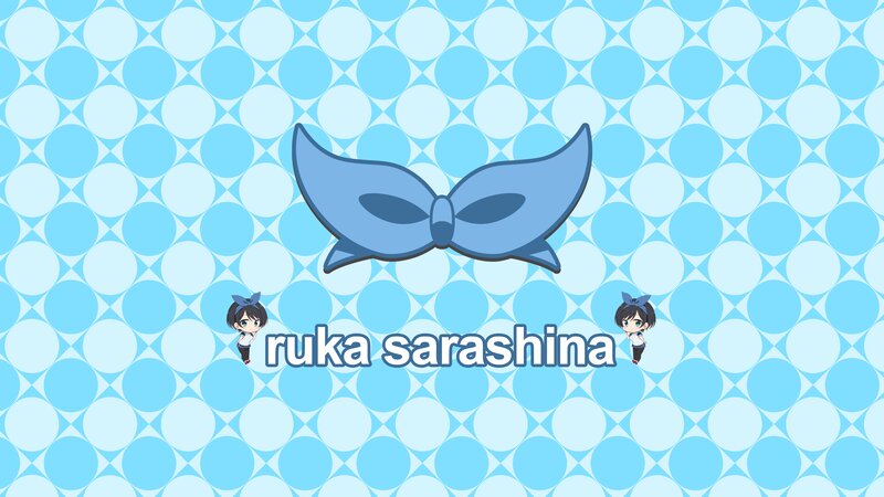 Chibi Character with Bow — Blue