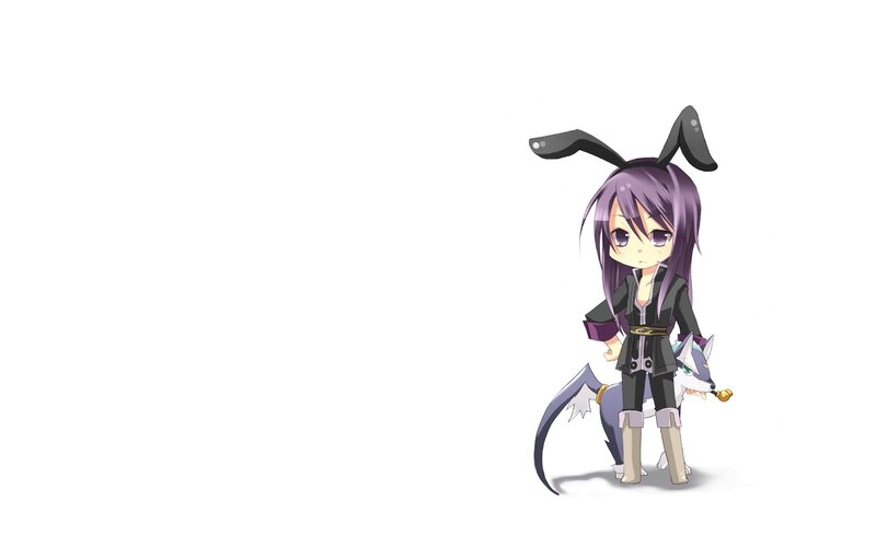 chibi character with bunny ears