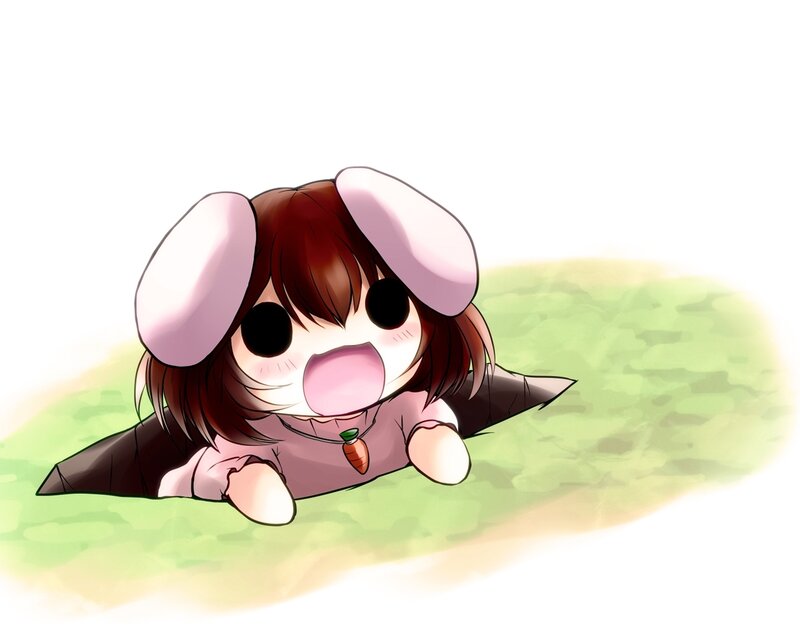 chibi character with bunny ears