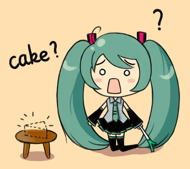 Chibi Character with Cake