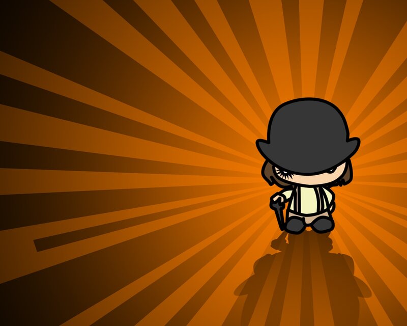 Chibi Character with Cane — Orange