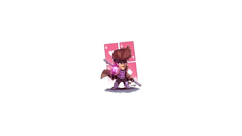 Chibi Character with Cards