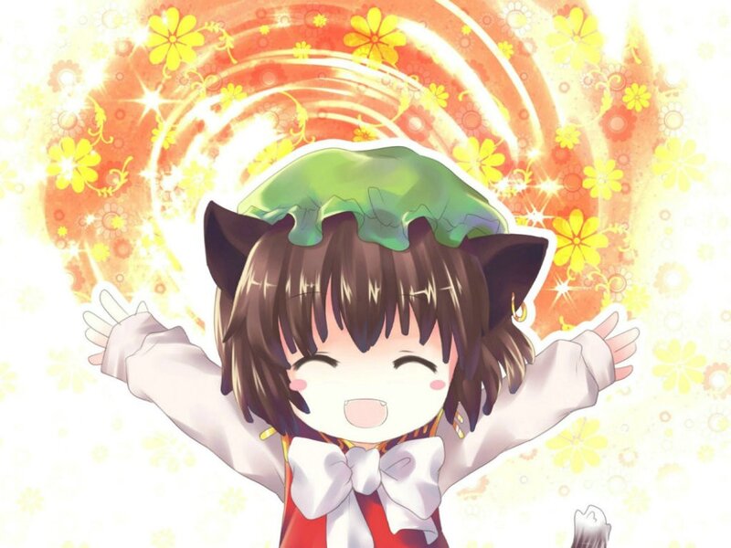 Chibi character with cat ears