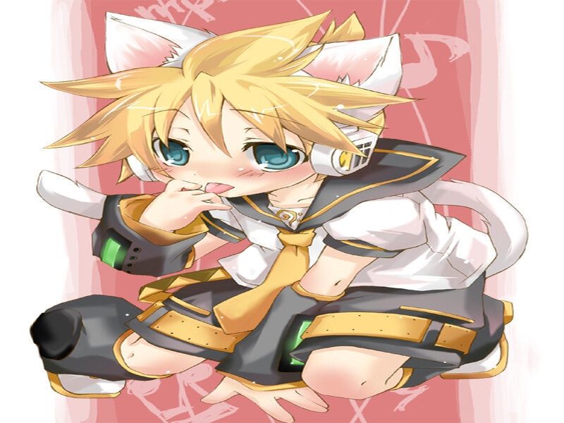 Chibi Character with Cat Ears — Pink