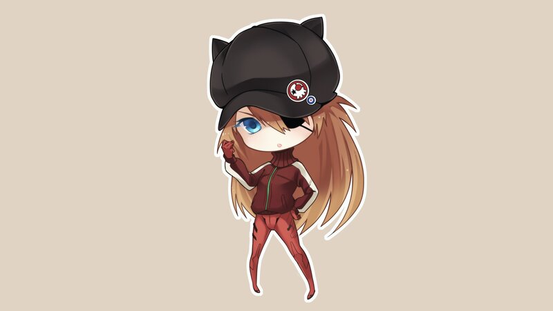 chibi character with cat hat