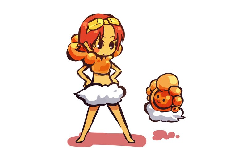 chibi character with cloud companion