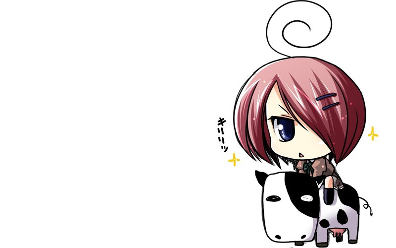 chibi character with cow