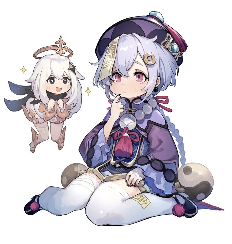 Chibi Character with Doll