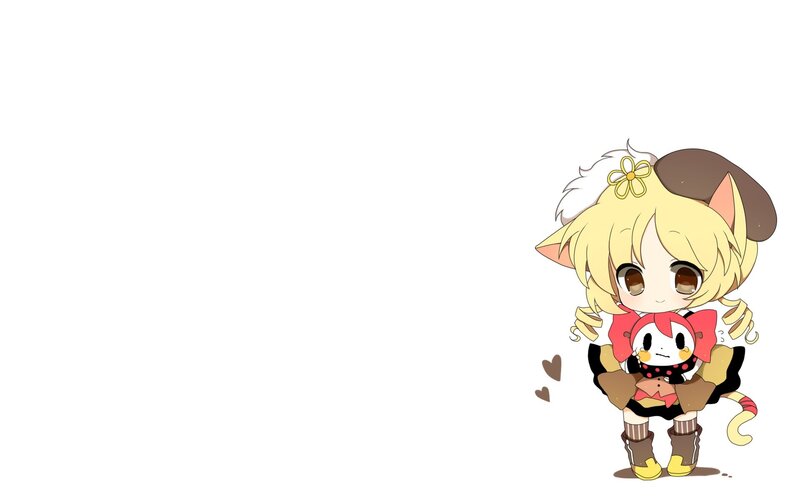 Chibi Character with Doll — Yellow