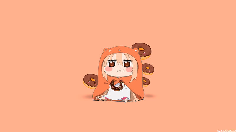 Chibi Character with Donuts — Orange