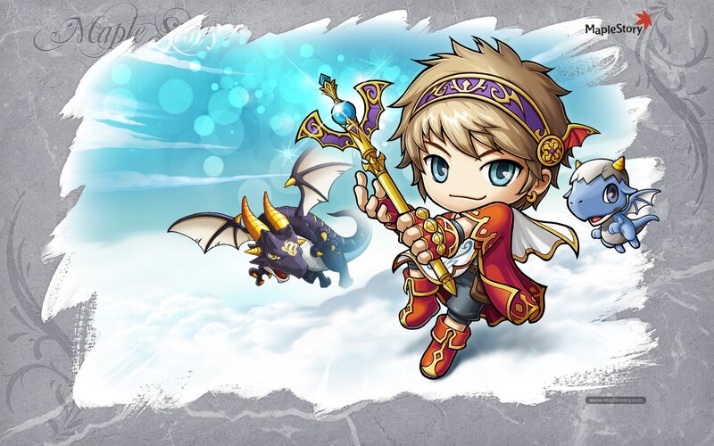 Chibi character with dragons